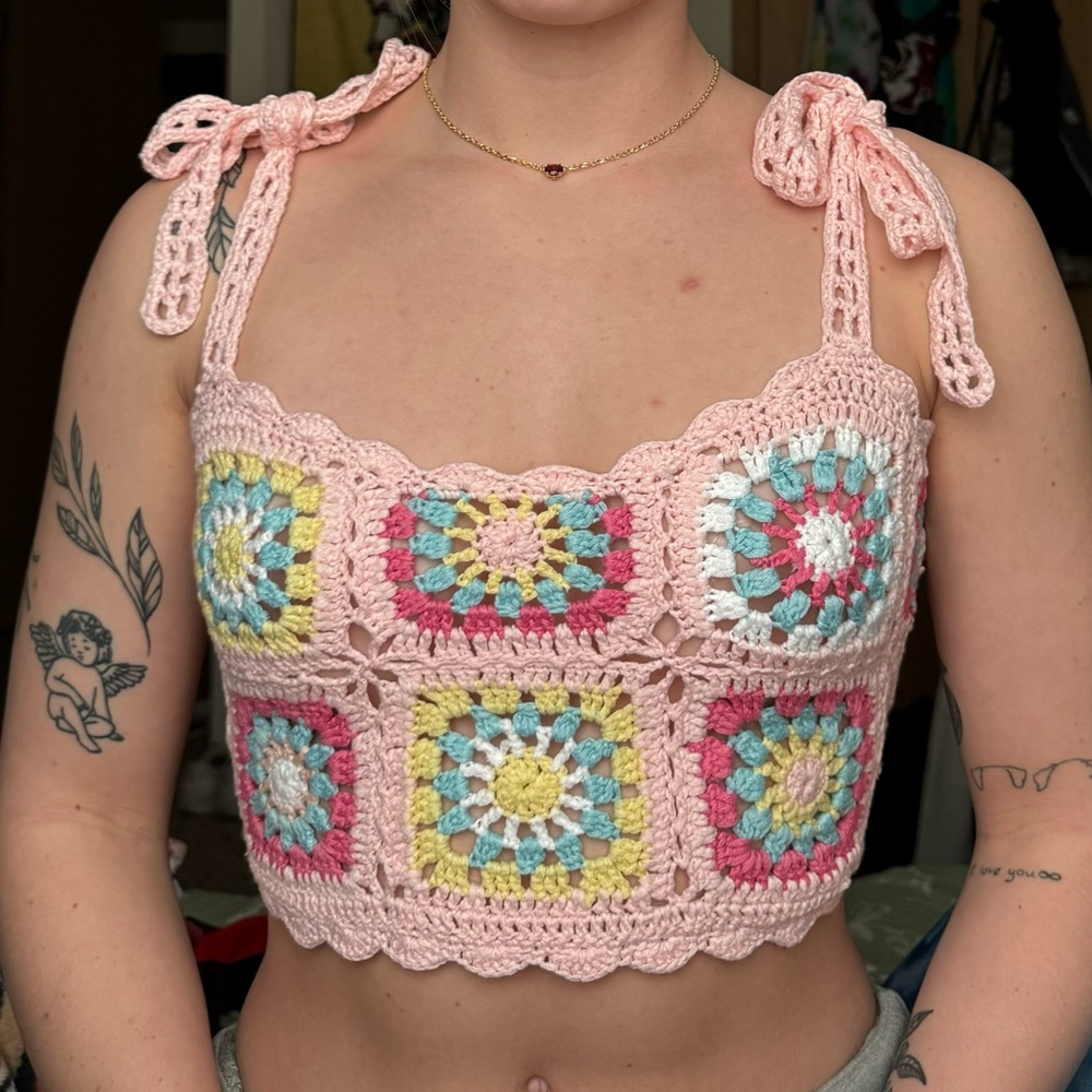 Soaked in Sunshine Crochet Tank from Dolls Kill. BRAND NEW WITH TAGS! Size XS/S